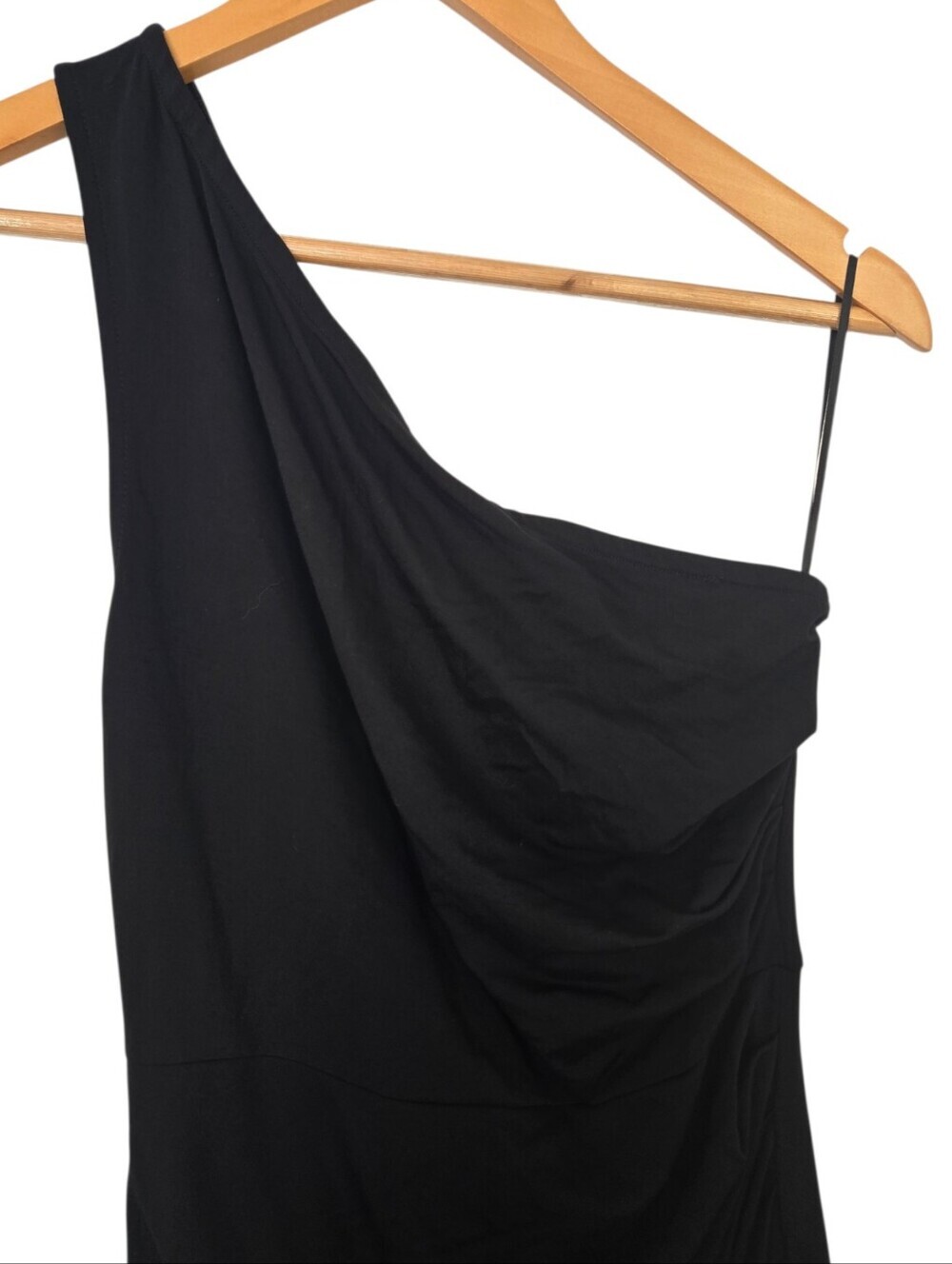 🖤 Sarin Mathews One-Shoulder Ruched Black Cocktail Dress | Size Small - Picture 3 of 8